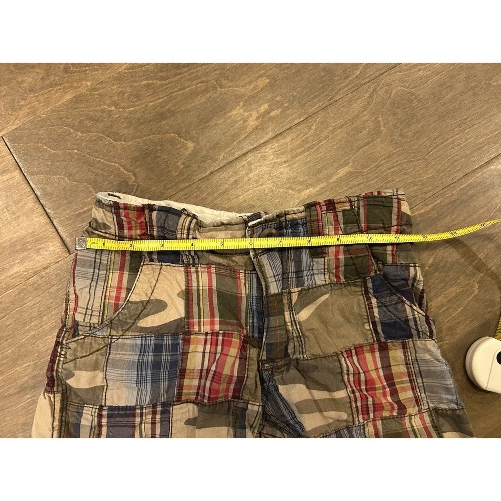 Mossimo Supply Co Boys Madras Plaid Shorts Slide Closure Adjustable‎ Waist 7
